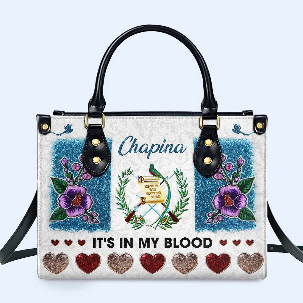 CHAPINA. LO LLEVO EN LA SANGRE - Bolso de piel personalizado - LA019_HB