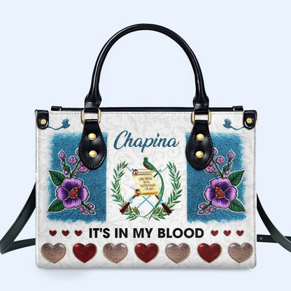 CHAPINA. LO LLEVO EN LA SANGRE - Bolso de piel personalizado - LA019_HB