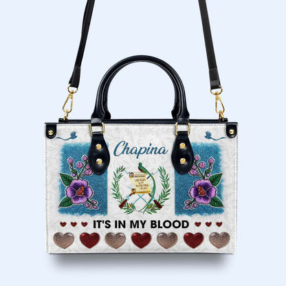 CHAPINA. LO LLEVO EN LA SANGRE - Bolso de piel personalizado - LA019_HB