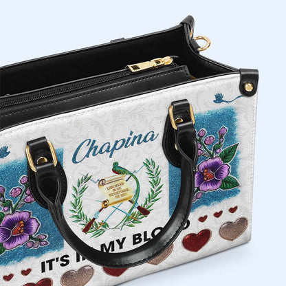 CHAPINA. LO LLEVO EN LA SANGRE - Bolso de piel personalizado - LA019_HB