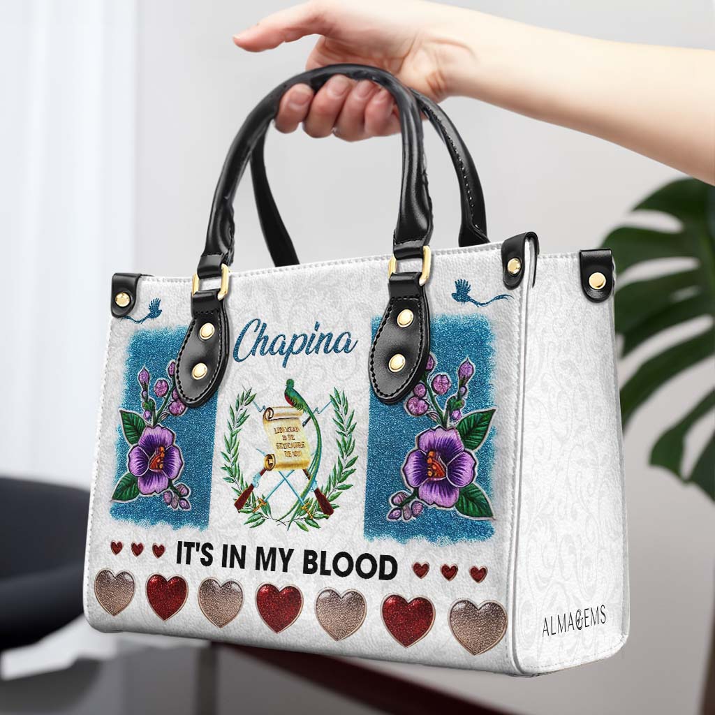 CHAPINA. LO LLEVO EN LA SANGRE - Bolso de piel personalizado - LA019_HB