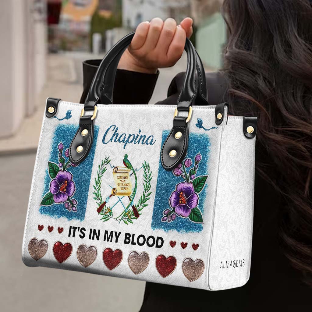 CHAPINA. LO LLEVO EN LA SANGRE - Bolso de piel personalizado - LA019_HB