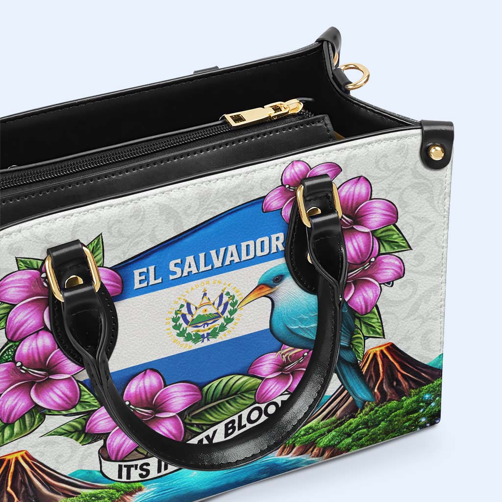 El Salvador, lo llevo en la sangre - Bolso de piel personalizado - LA020_HB