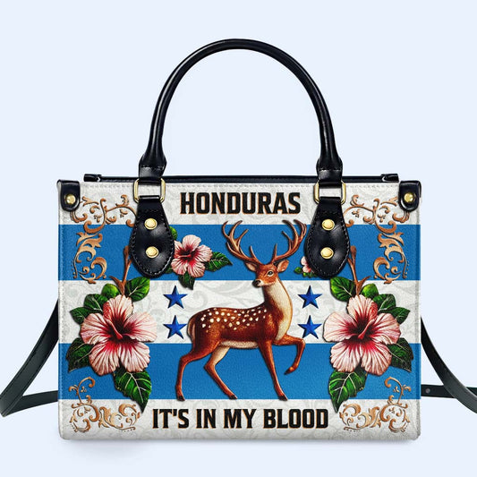 Hondureño, lo llevo en la sangre - Bolso de piel personalizado - LA022_HB