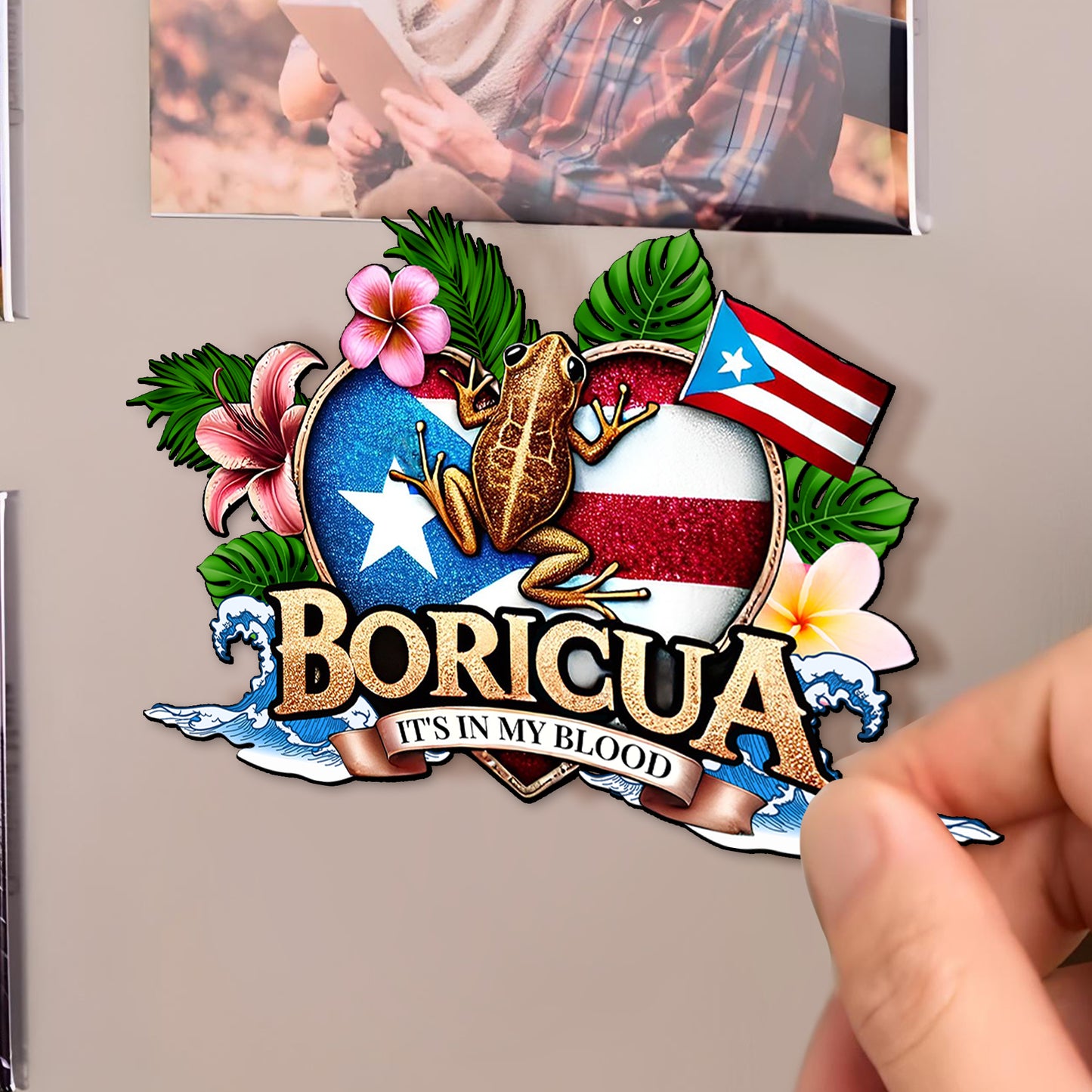 Boricua It's in My Blood Puerto Rican Pride Magnet