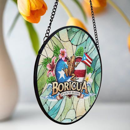 Boricua It'S In My Blood Suncatcher