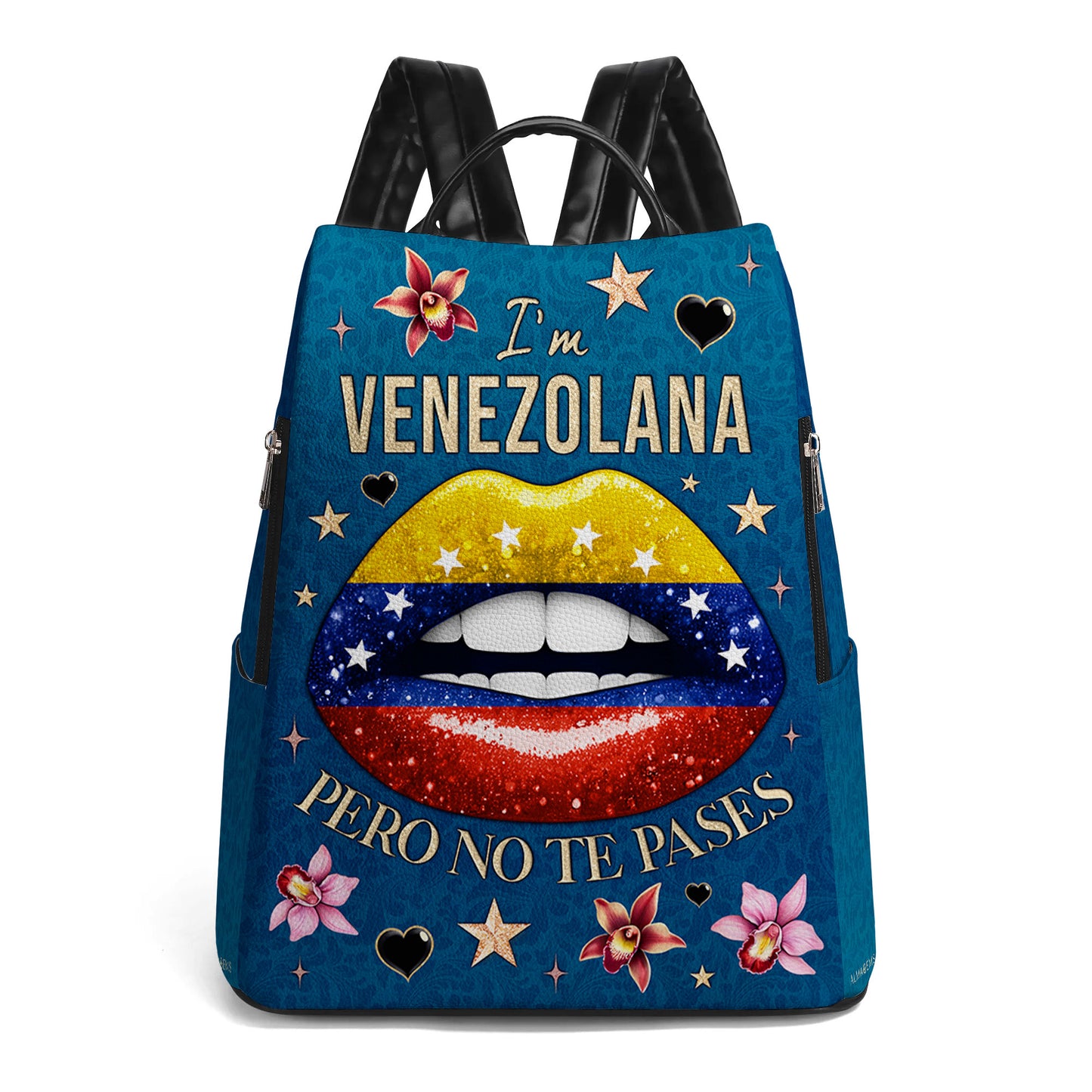 I'm Venezolana Pero No Te Pases - Personalized Custom Leather BackPack - LA032_BP