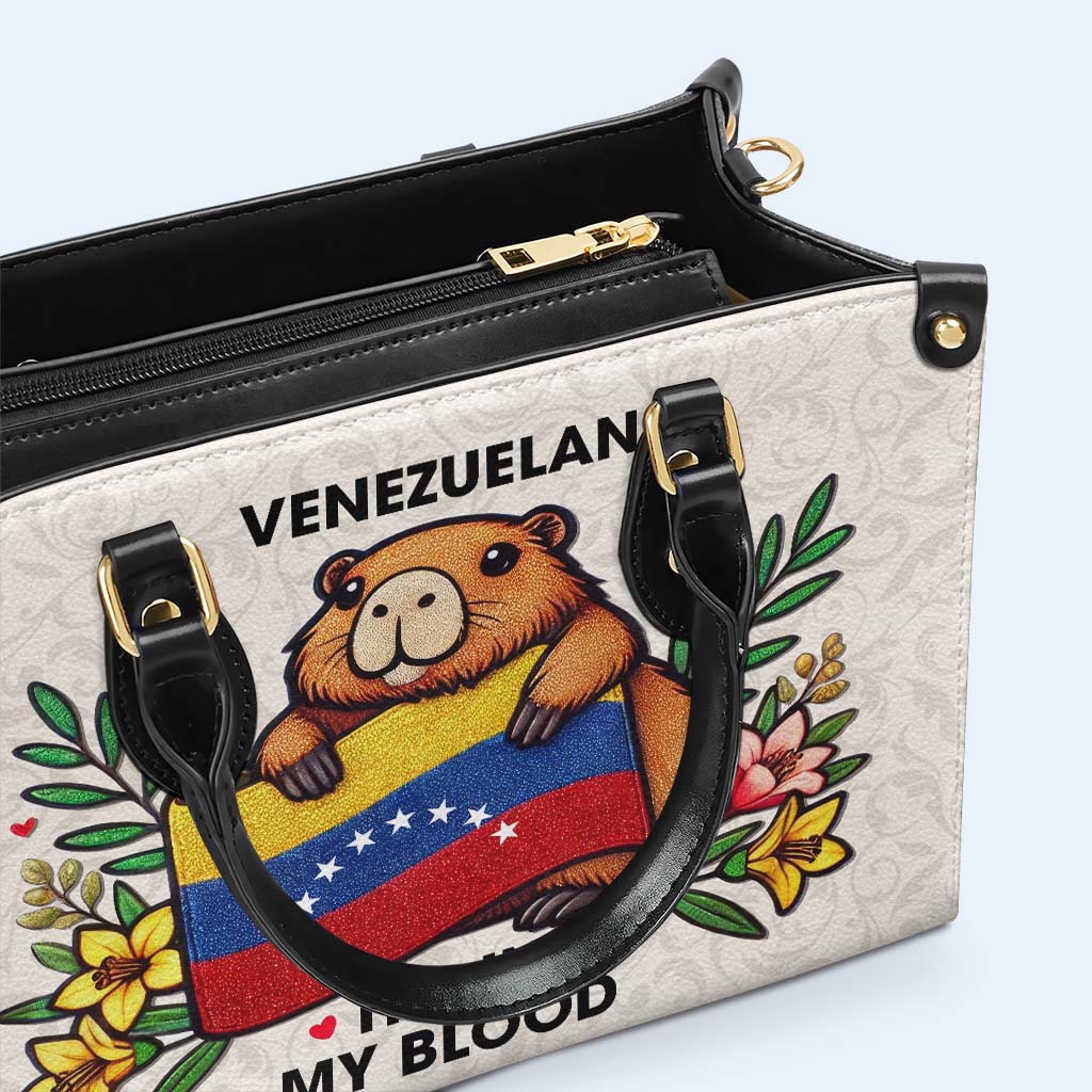 VENEZOLANO LO LLEVO EN LA SANGRE - Bolso de piel personalizado - LA033_HB