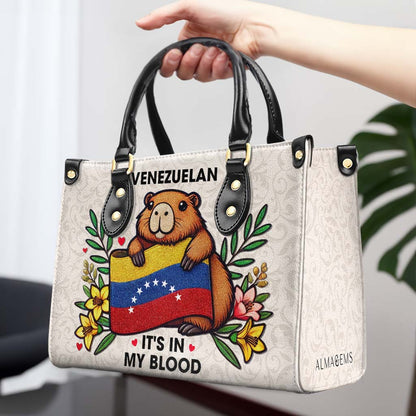 VENEZOLANO LO LLEVO EN LA SANGRE - Bolso de piel personalizado - LA033_HB