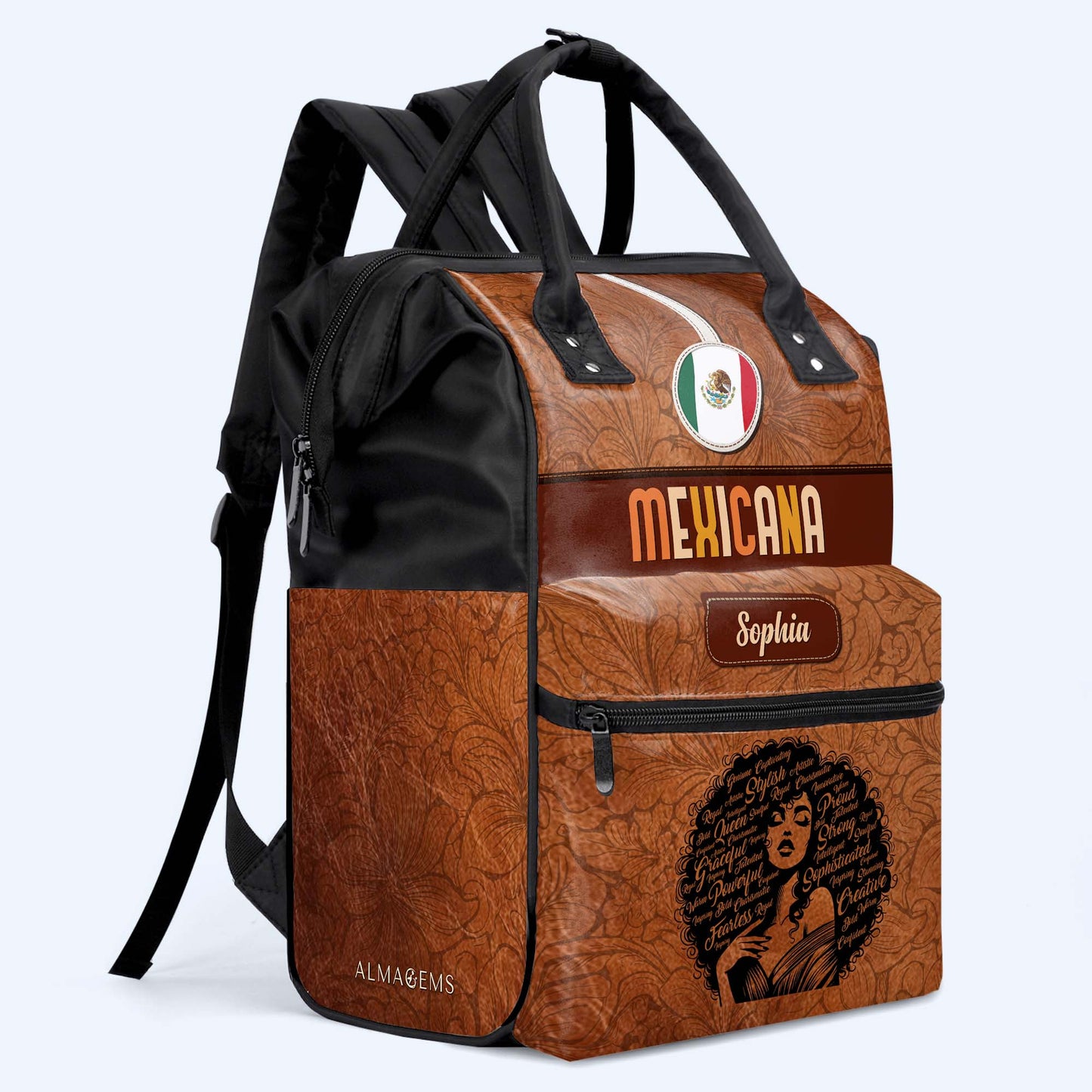 Inside The Latin Girl - Mochila de viaje personalizada con diseño de pico de pato - LA035_DKB