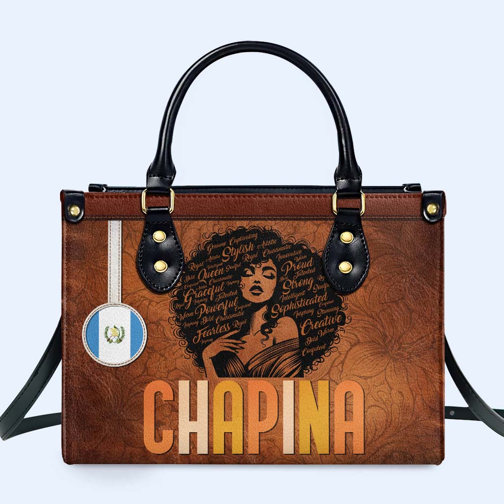 Inside The Latin Girl - Personalized Custom Leather Handbag - LA035_HB