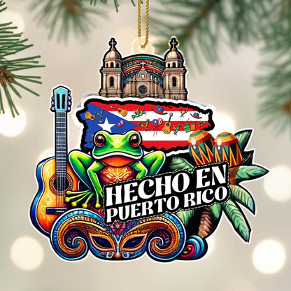 Hecho En Puerto Rico Christmas Ornament