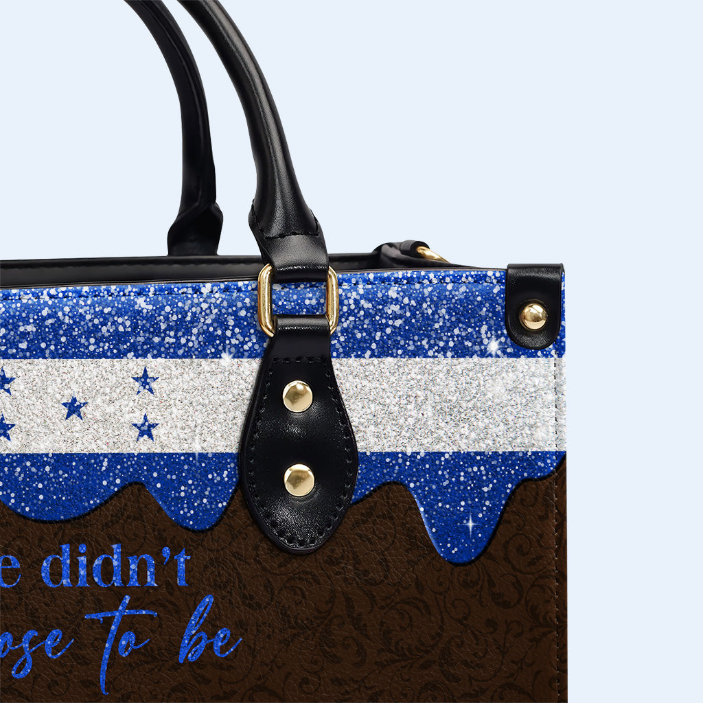 We didn't choose to be Honduran...We just got Lucky - Personalized Custom Leather Handbag - LA041_HB