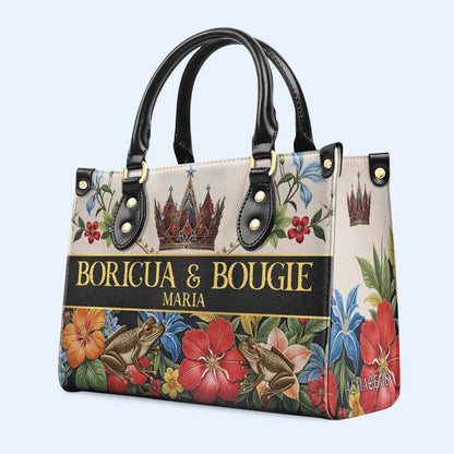 BORICUA &amp; BOUGIE - Bolso de mano de piel personalizado - LA044_HB