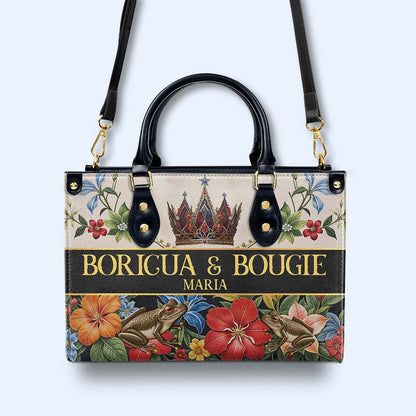 BORICUA &amp; BOUGIE - Bolso de mano de piel personalizado - LA044_HB