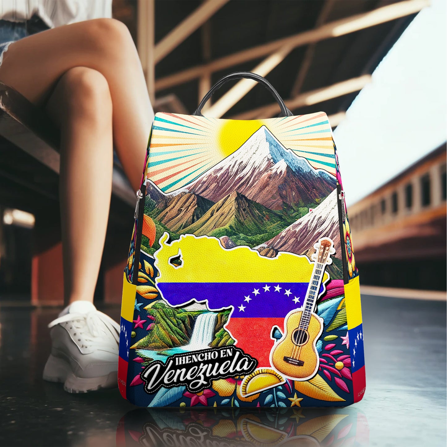 Hecho En Venezuela - Mochila De Cuero Personalizada - LA046_BP