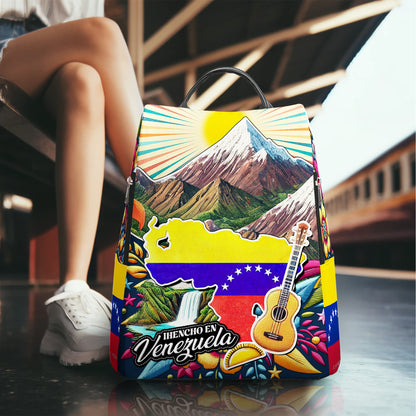 Hecho En Venezuela - Mochila De Cuero Personalizada - LA046_BP