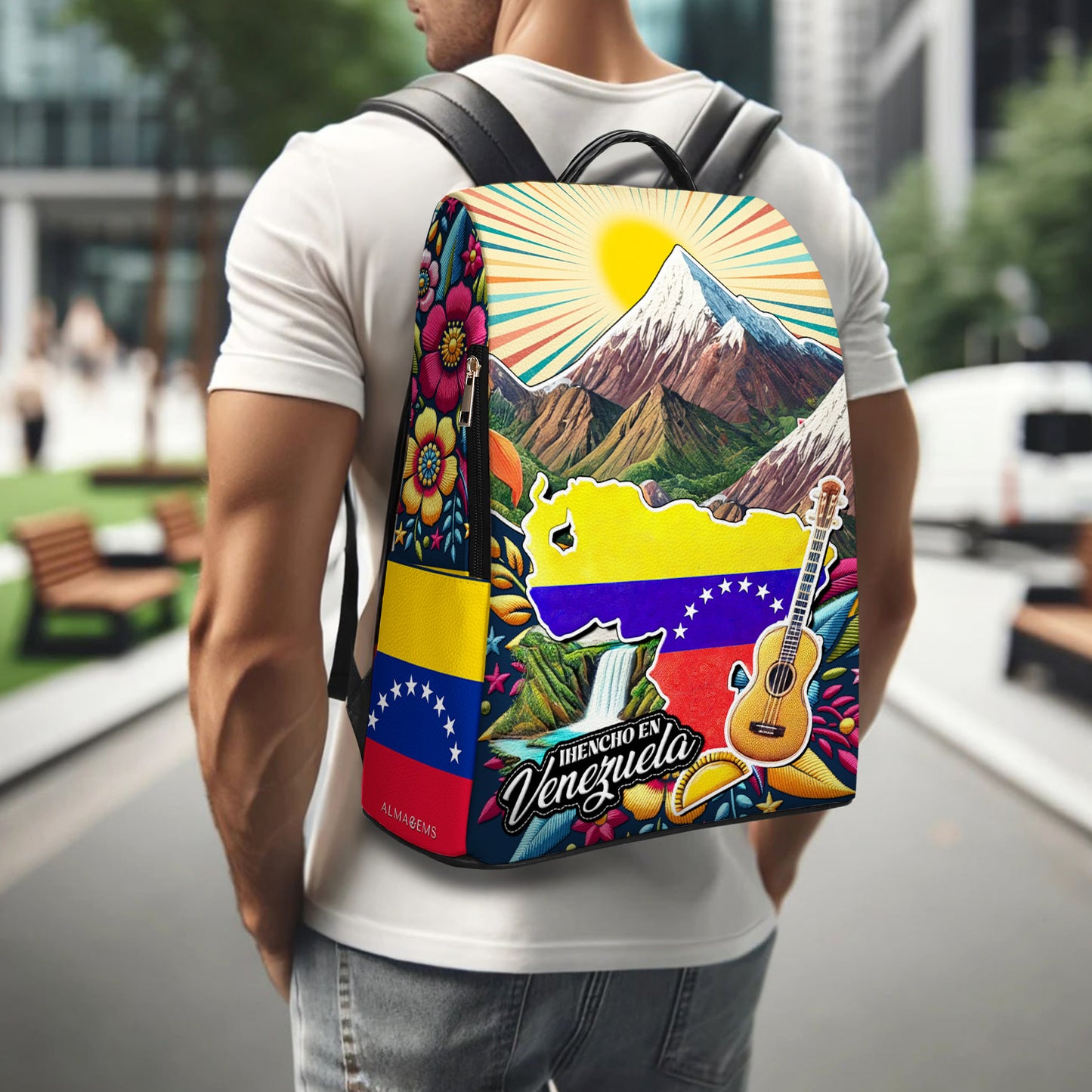 Hecho En Venezuela - Mochila De Cuero Personalizada - LA046_BP