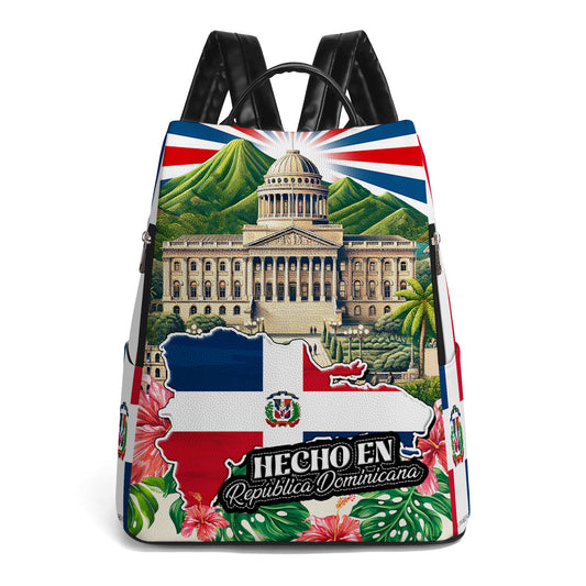 Hecho en República Dominicana - Mochila De Cuero Personalizada - LA051_BP