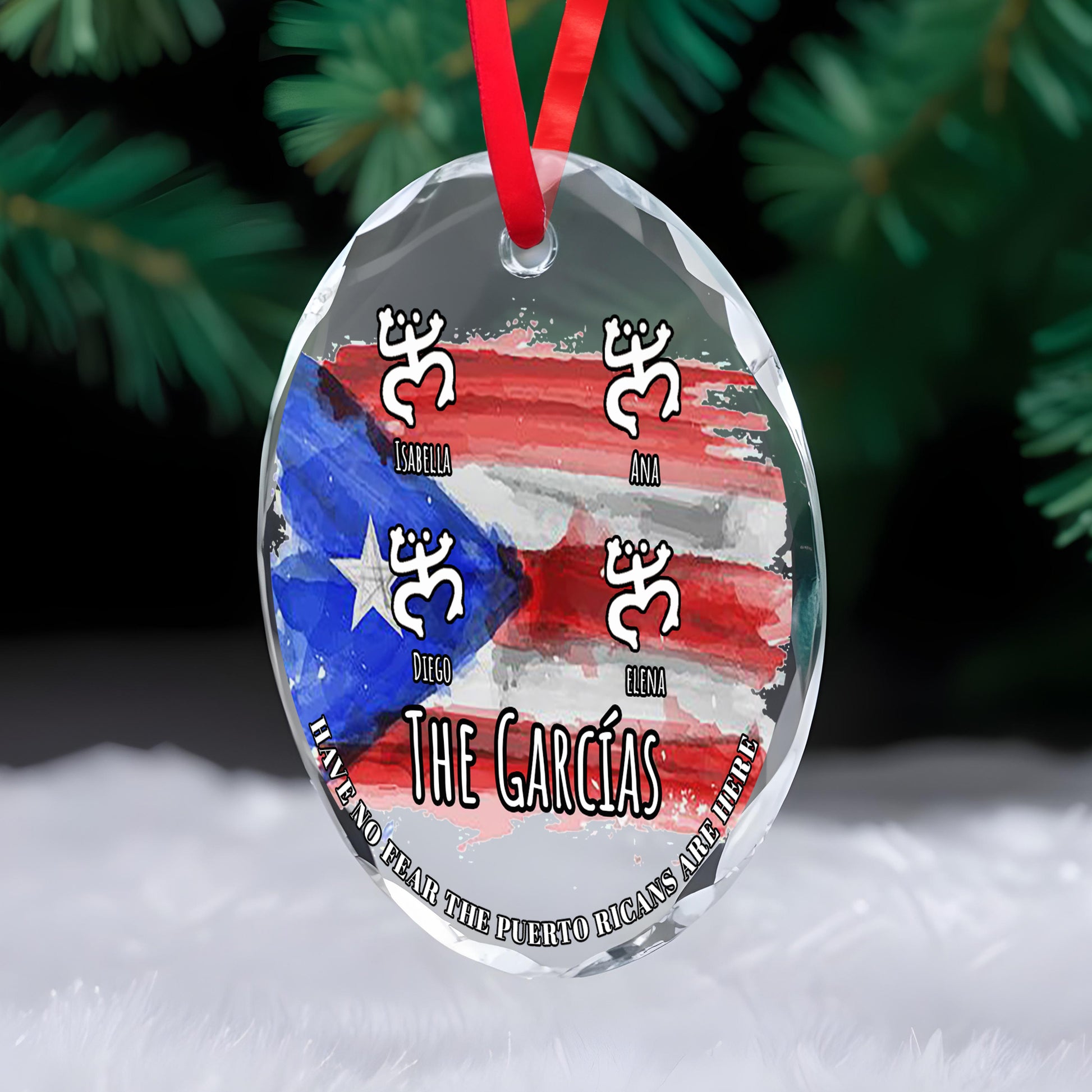 Family Forever The Puerto Ricans Are Family Circle Ornament