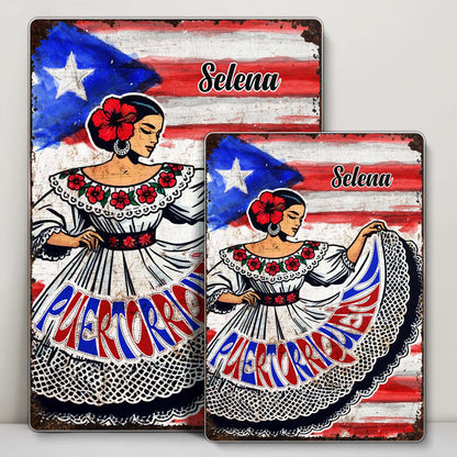 Celebrate Vibrant Puerto Rican Heritage With Traditional Dress And Flag