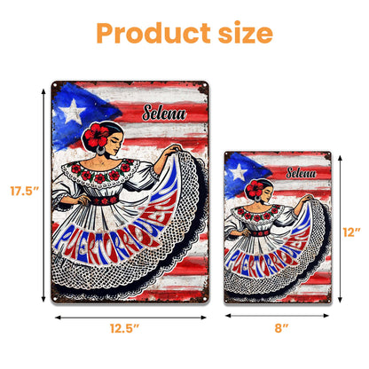 Celebrate Vibrant Puerto Rican Heritage With Traditional Dress And Flag