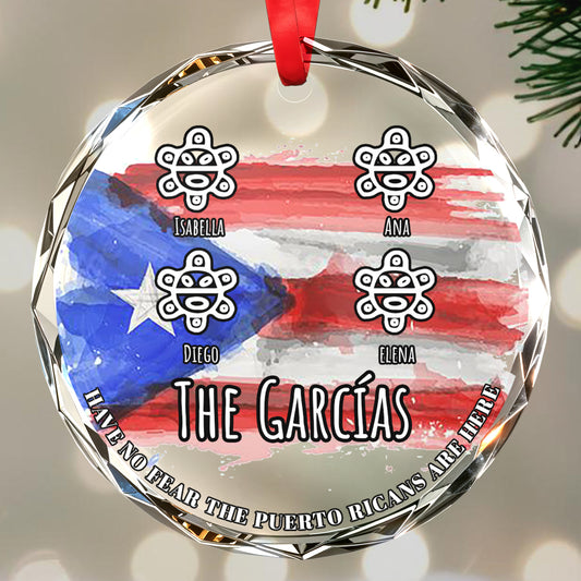 Celebrate The Puerto Rican Heritage Circle Ornament