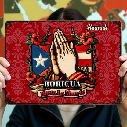 Boricua Hasta La Muerte, Puerto Rican Flag and Hands