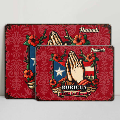 Boricua Hasta La Muerte, Puerto Rican Flag and Hands