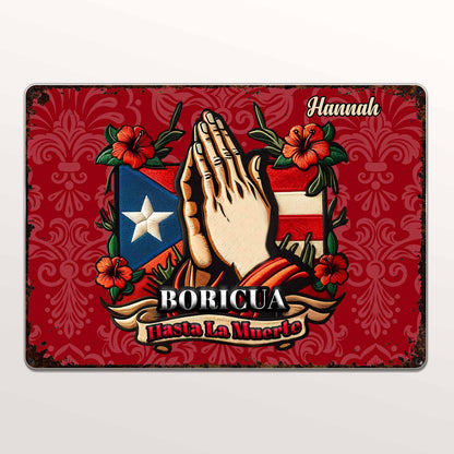 Boricua Hasta La Muerte, Puerto Rican Flag and Hands