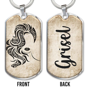 Strong Latina Lady Force And Tradition Keychain