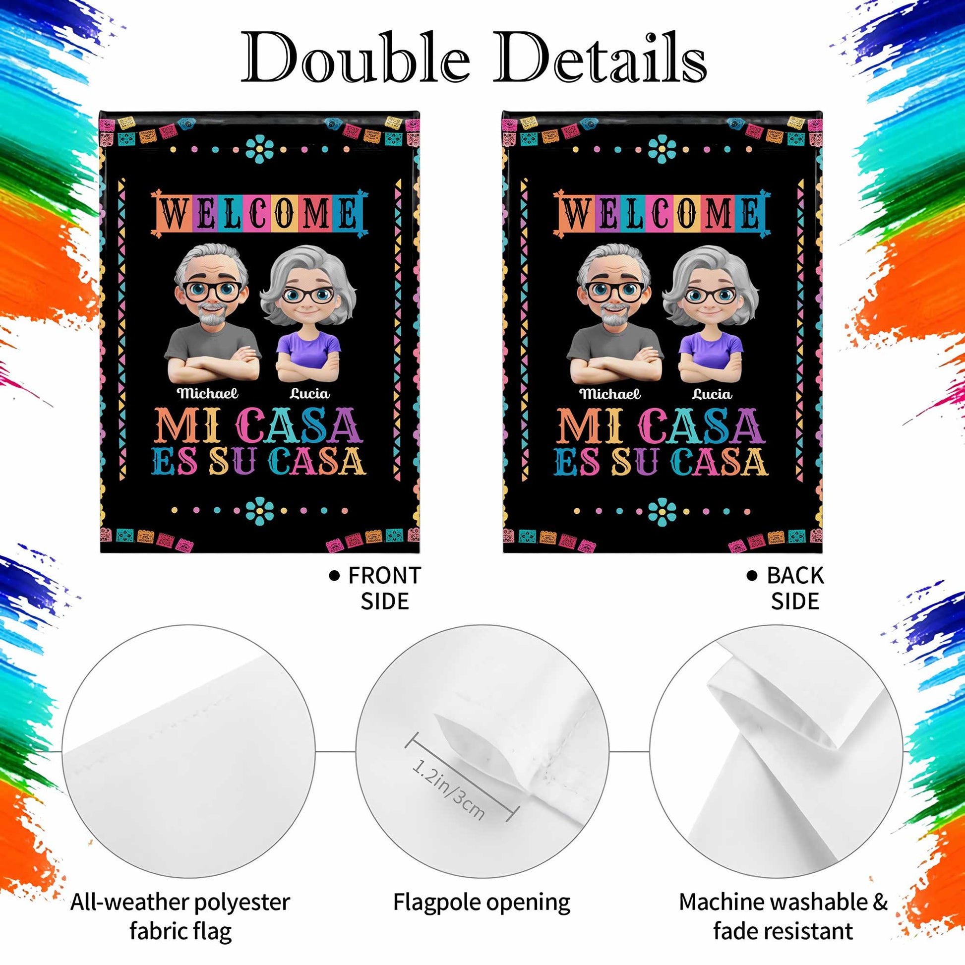 Welcome Mi Casa Es Su Casa With Cartoon Couple