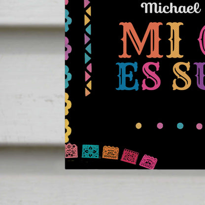 Welcome Mi Casa Es Su Casa With Cartoon Couple