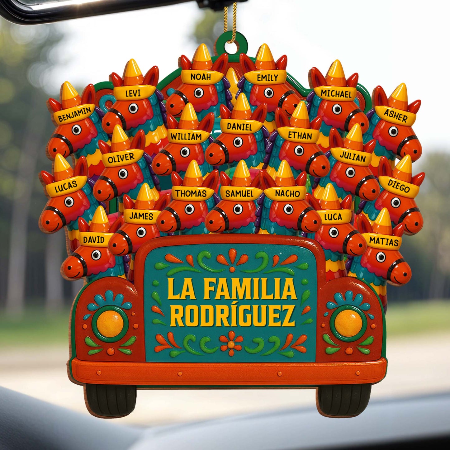 La Familia Rodriguez Family Truck With Flowers