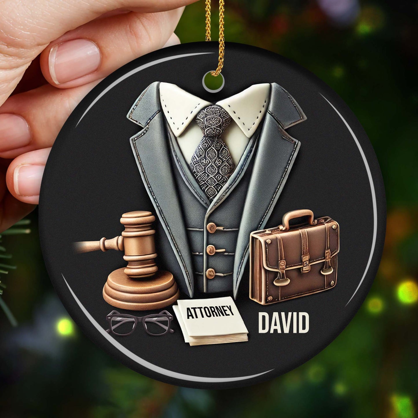 Celebrate Professional Success With A Custom Attorney Ornament