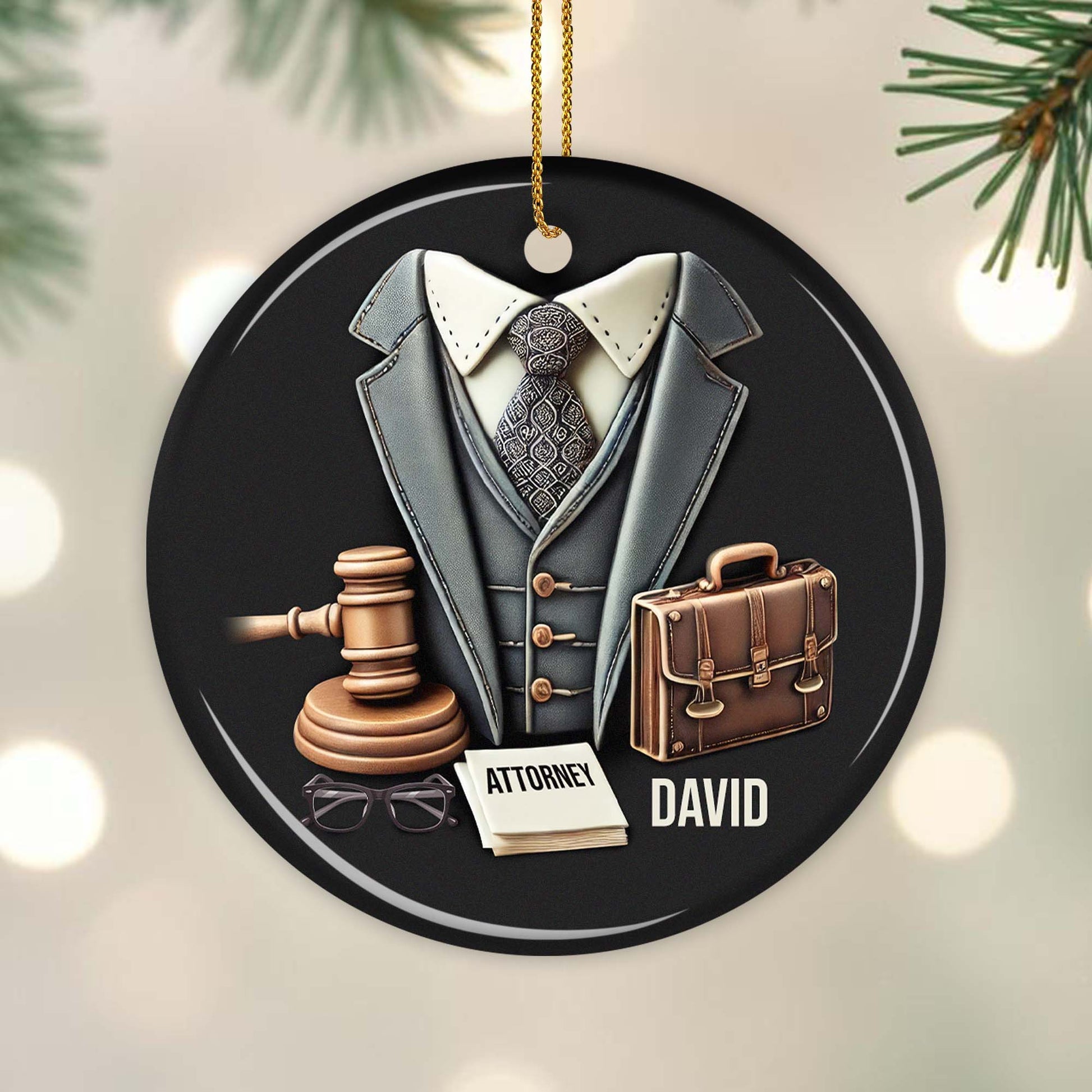 Celebrate Professional Success With A Custom Attorney Ornament