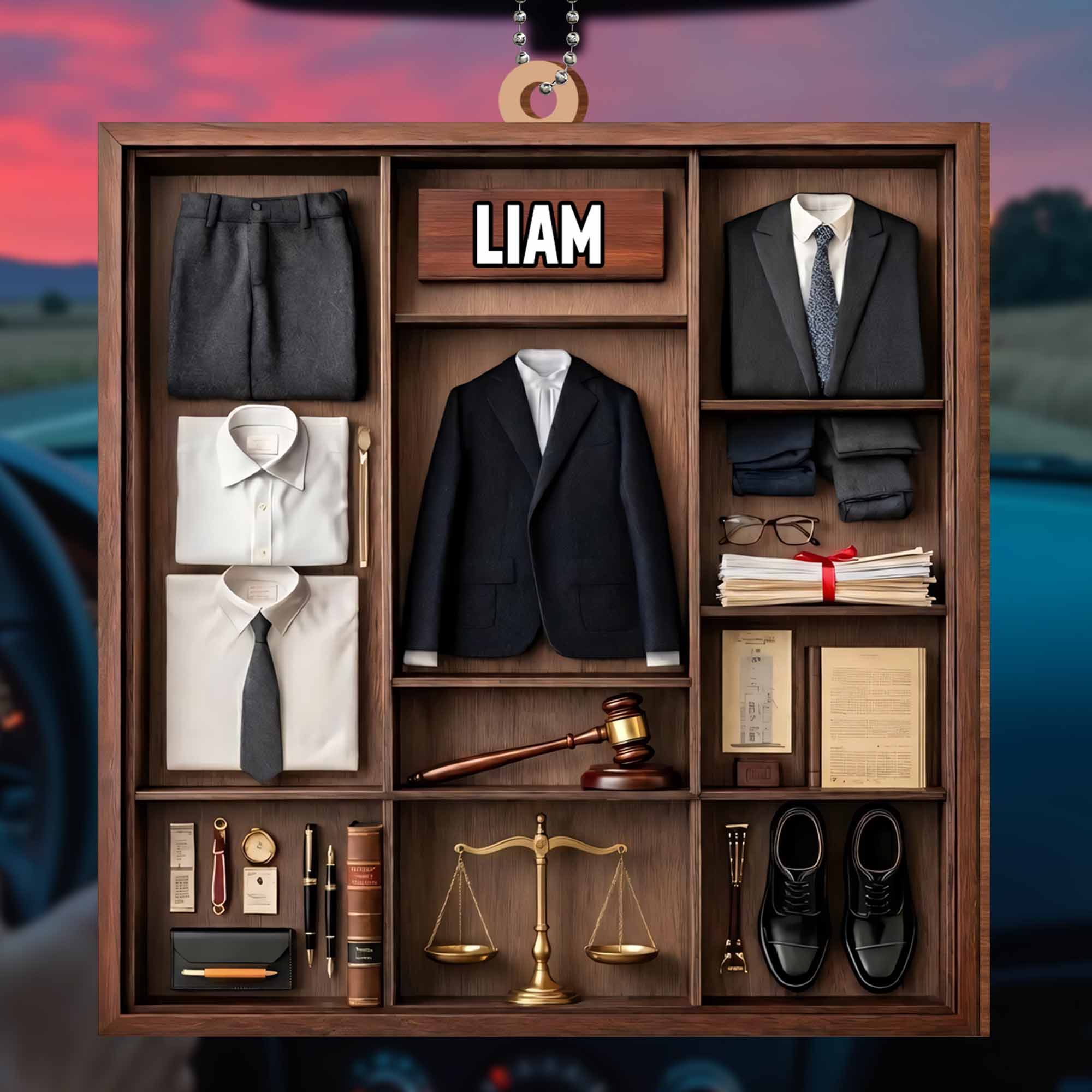 Celebrate Achievement With Legal Themed Ornament, Personalized Wood ...