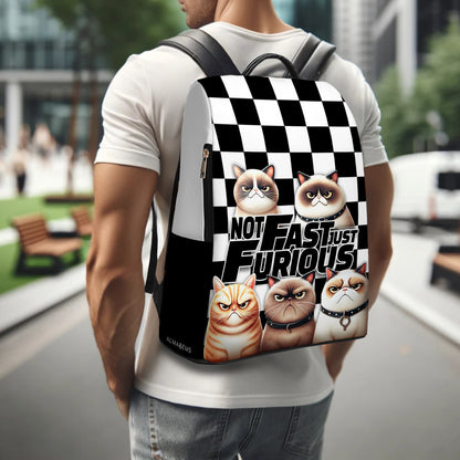 Not Fast Just Furious - Personalized Leather BackPack - BP_CAT05