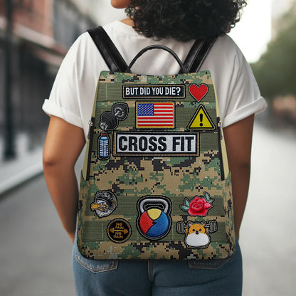 "BUT DID YOU DIE?" - CROSSFIT - Personalized Leather BackPack - BP_FN09