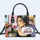 Creo que me gusta esta pequeña vida - Bolso de cuero personalizado - LL01