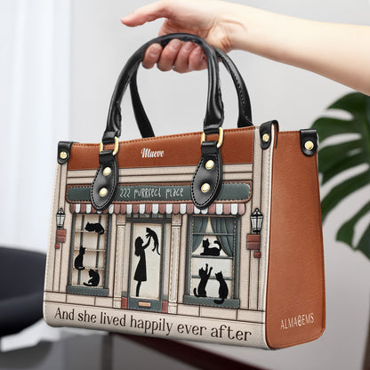 And She Lived Happily Ever After - Bespoke Leather Handbag For Cat Lovers - LL09