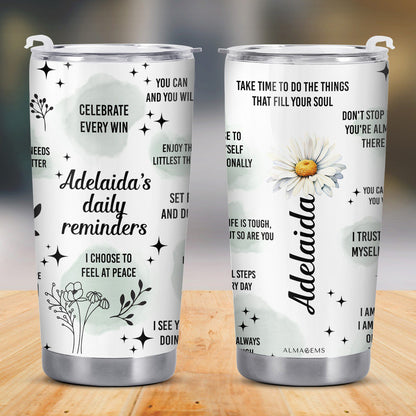 Celebrate Every Win, Enjoy Life's Littlest Joys - Personalized Custom Stainless Steel Tumbler 20oz 30oz - FAM080_TB