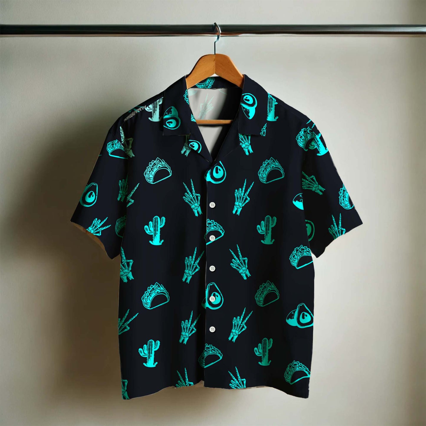 Neon Mexico Vibes - Camisa hawaiana unisex personalizada - ME004_HW