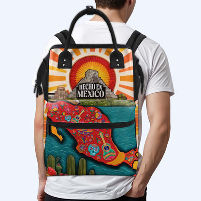 Hecho en México - Mochila de viaje personalizada con diseño de pico de pato - ME009_DKB