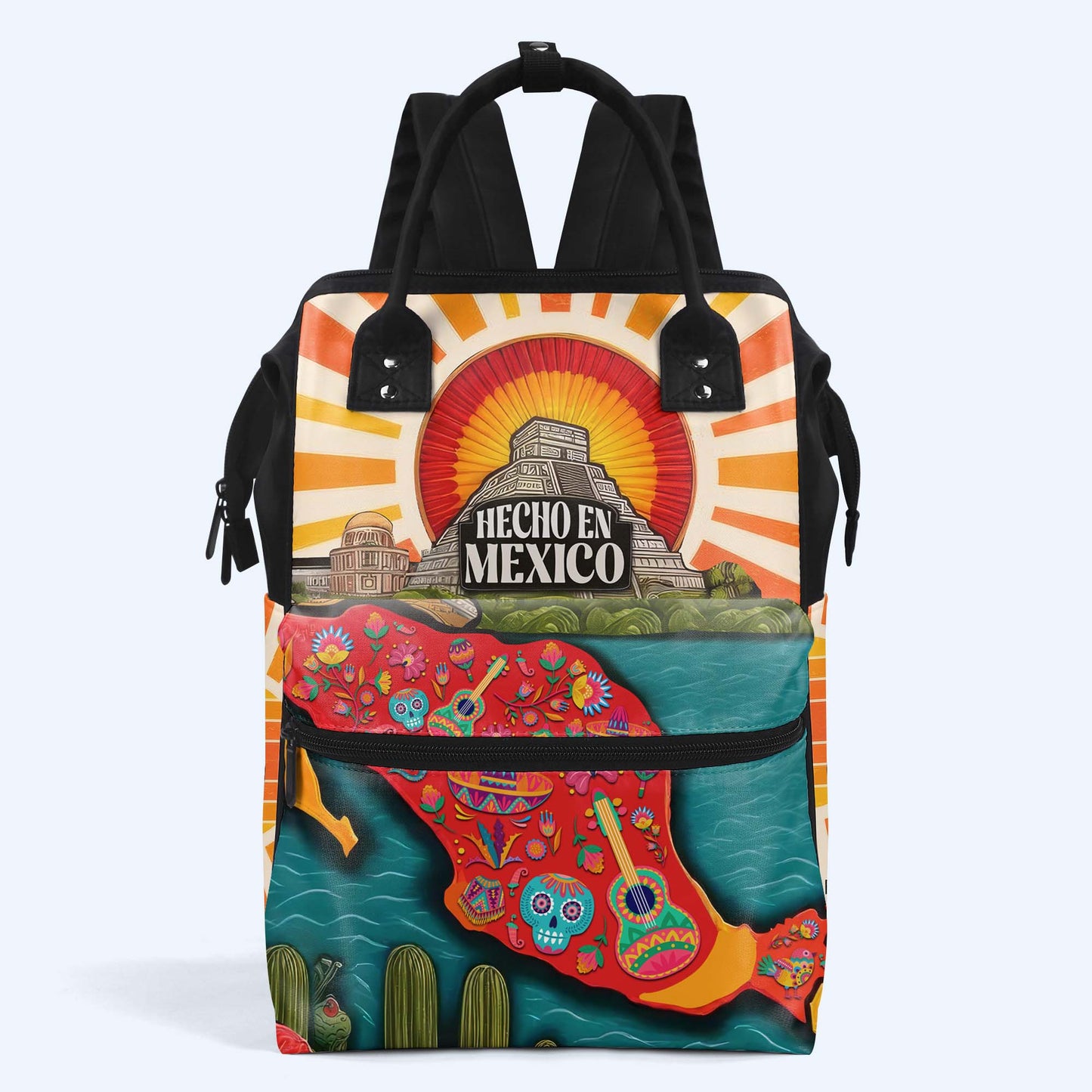 Hecho en México - Mochila de viaje personalizada con diseño de pico de pato - ME009_DKB