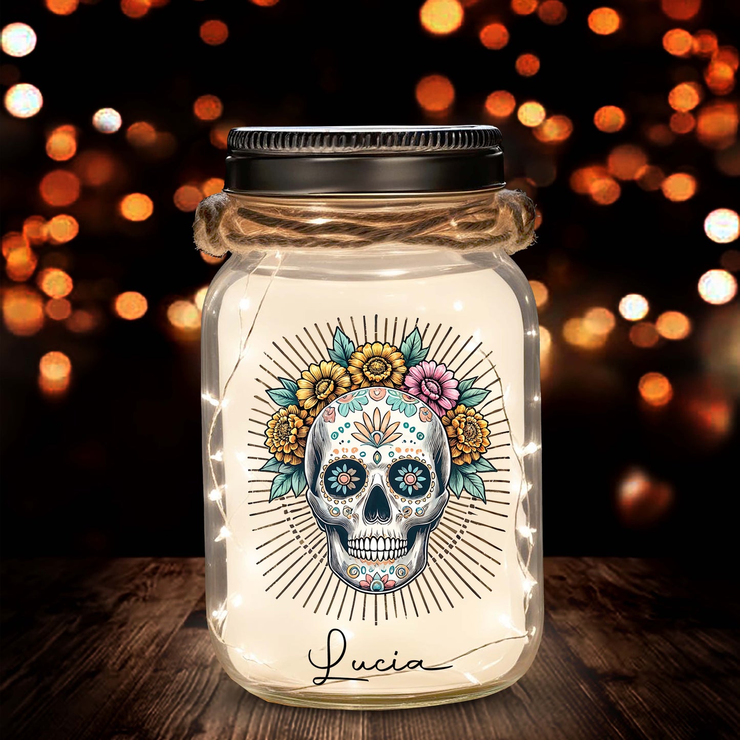 A Little Light  - Personalized Custom Mason Jar Light - ME009_JARL