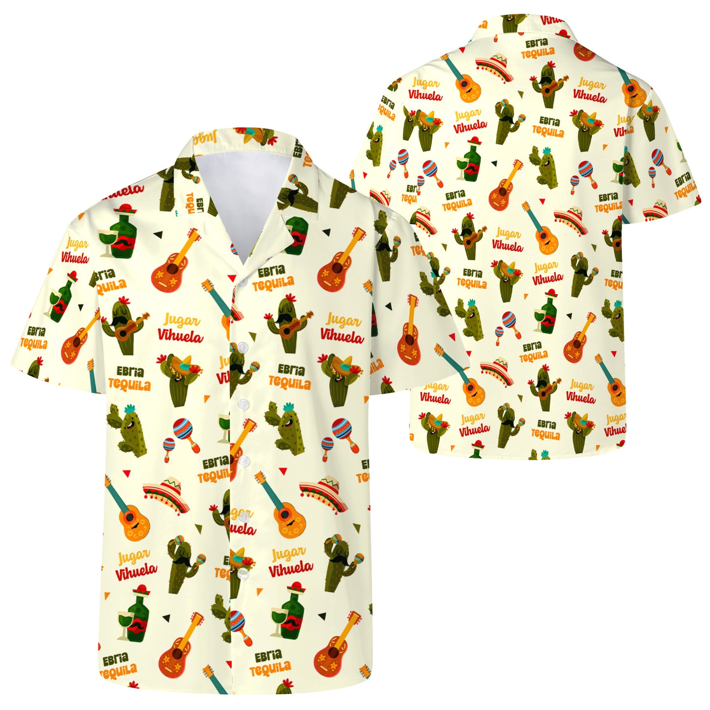 Icono de Doodle: Camisa hawaiana unisex personalizada - ME012_HW