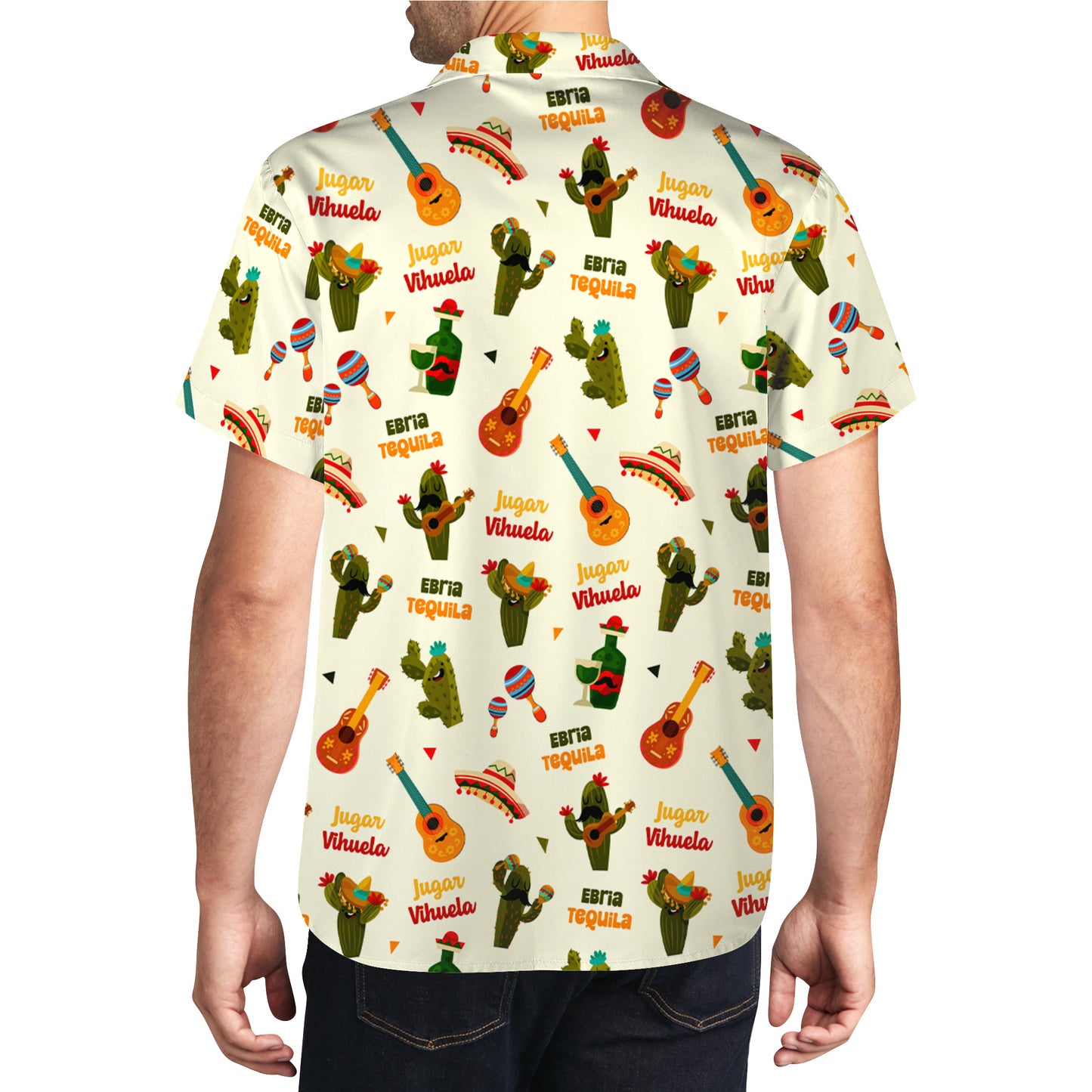 Icono de Doodle: Camisa hawaiana unisex personalizada - ME012_HW