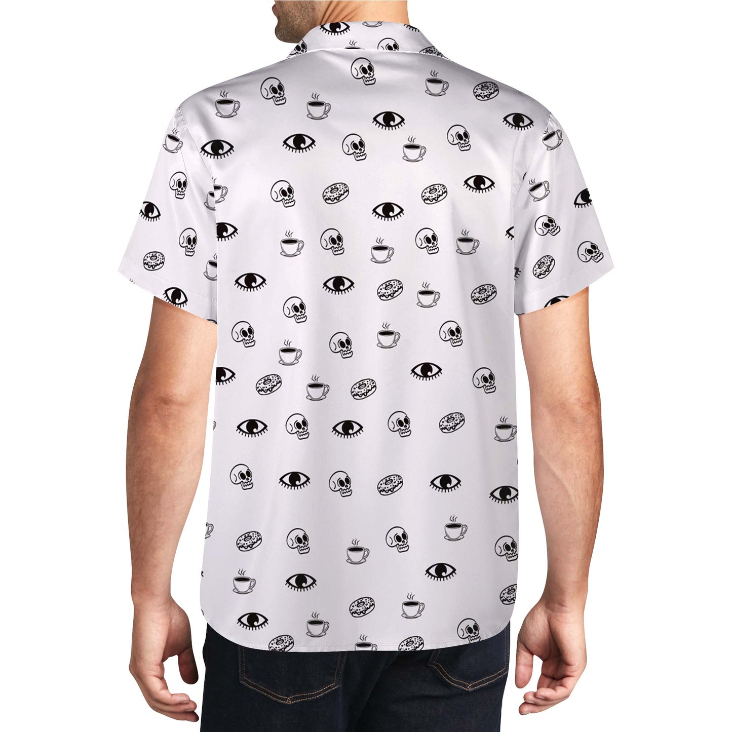 Icono de Doodle: Camisa hawaiana unisex personalizada - ME014_HW