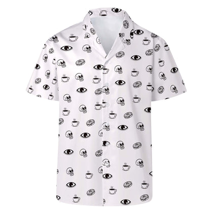 Icono de Doodle: Camisa hawaiana unisex personalizada - ME014_HW